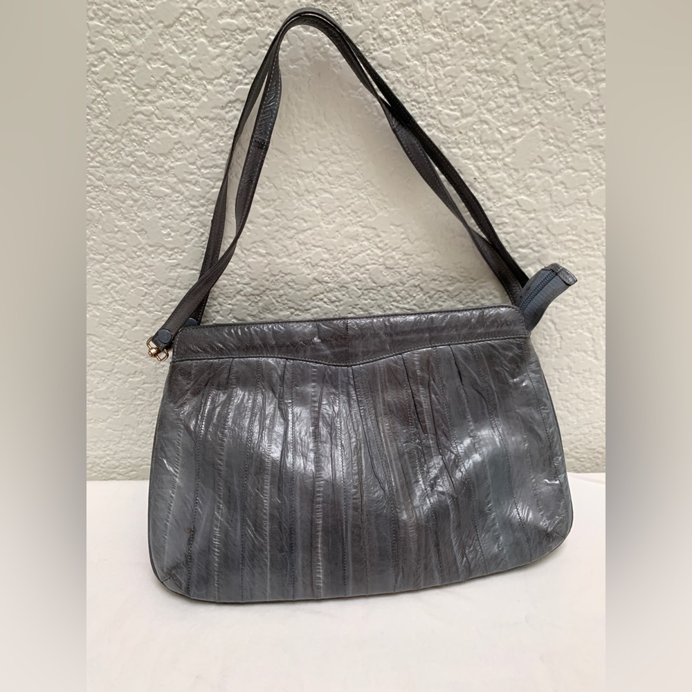 Vintage soft eel or snakeskin leather handbag